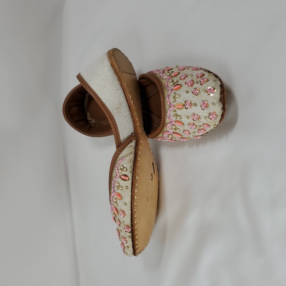 Women's Slip On Traditional Handmade Khussa Bridal Mojari Punjabi Jutti Ballet - Picture 14 of 16